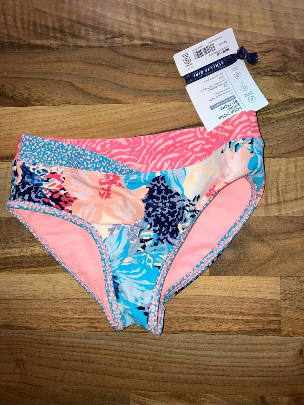 Athleta Girl Bottoms bora bora swim bikini Sz M 8-10 NWT